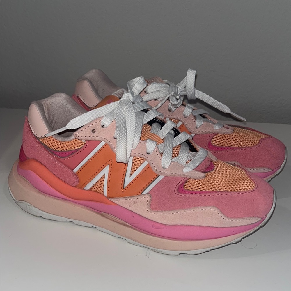 New Balance Women's 57/40 Pink and Orange Sneakers